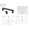 Uchwyt meblowy GTV Ares 160 mm czarny