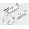 Szuflada Metabox Blum 550 mm h150 mm kremowa