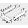 Front do szuflady wewnętrznej Tandembox Antaro szary