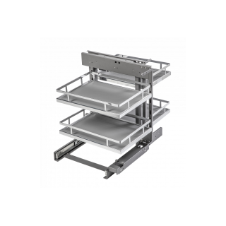 Kosz cargo narożny GTV MovixPro do szafki 500 mm chrom  KO-WMC500-01