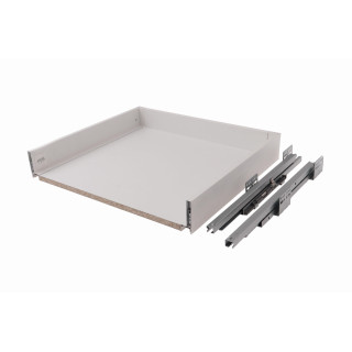 Szuflada GTV Axis Pro 500 mm niska biała + dno i tył szuflady