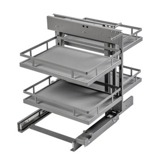 Kosz cargo narożny GTV MovixPro do szafki 450 mm antracyt KO-WMC450-60