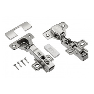 Zawias meblowy prosty nakładany GTV prestige samodomyk + prowadnik