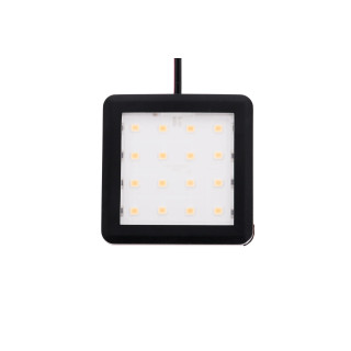 Oczko kwadratowe led 1,5W czarne barwa neutralna