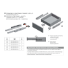 Prowadnica dolnego montażu GTV modern slide pełen wysuw 300 mm regulacja 3D