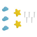 Uchwyty meblowe dziecięce gumowe gwiazdka chmurka 5 szt GTV Uchwyty meblowe dziecięce gumowe gwiazdka chmurka 5 szt GTV