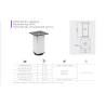 Noga meblowa Sq40 40x40 h100mm chrom