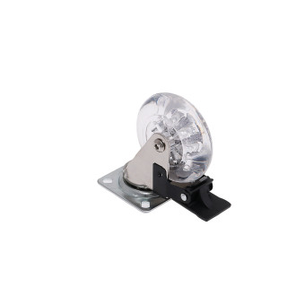 Kółko meblowe z hamulcem Brazylia fi75mm przeźroczyste