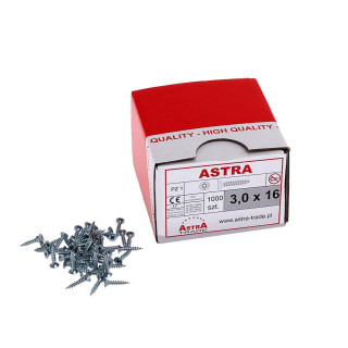 Wkręt 3x16 Astra 1000szt