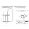 Wkład do szuflady 50 GTV AXISPACE biały (440x474mm)