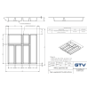 Wkład do szuflady 50 GTV AXISPACE biały (440x474mm)