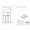 Wkład do szuflady 40 GTV AXISPACE biały (340x474mm)