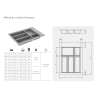 Wkład do szuflady 80 GTV AXISPACE antracyt  (740x474mm)