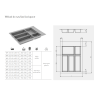 Wkład do szuflady 60 GTV AXISPACE antracyt (540x474mm)