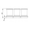 Kosz na śmieci segregator REJS Praktiko 80 cm poczwórny 58L (2x9L +2x20L)
