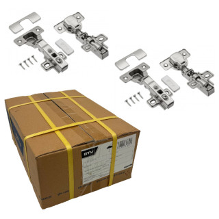 Zawias meblowy samodomykający GTV prestige nakładany z prowadnikiem - 100 sztuk