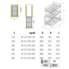 Kosz cargo dolny 15 cichy domyk 3P NOMET srebrny W-2312M-150.P22