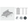 Ociekarka jednopoziomowa NOMET do szafki 700 mm srebrna - W-2508-700.P22