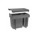 Segregator na śmieci GTV PRACTI ECO 30 cm podwójny 30L (1x10L+1x20L)