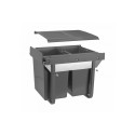 Segregator na śmieci GTV PRACTI ECO 45 cm podwójny 40L (2x20L)
