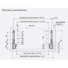 Wymiary montażowe szuflady Hafele Matrix S SLIM