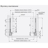 Wymiary montażowe szuflady Hafele Matrix S SLIM