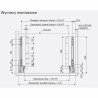 Wymiary montażowe szuflady Hafele Matrix S SLIM