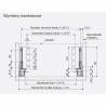 Wymiary montażowe szuflady Hafele Matrix S SLIM