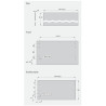Wymiary dna szuflady Hafele Matrix S SLIM