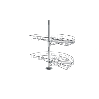 Kosz obrotowy 1/2 fi750mm srebrny