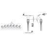 PIŁA CHROMOWANA WYCISZONA Z ZĘBEM TYPU TRAPEZ – PROSTY CMT 281.708.14M D-350 F-30 Z-108K-3,5/2,5 COMBI3