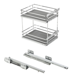 Kosz cargo podblatowy 300 mm chrom + antracyt dno