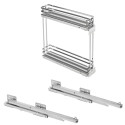 Kosz cargo podblatowy boczny prawy 200 mm chrom + antracyt półki Kosz cargo podblatowy boczny prawy 200 mm chrom + antracyt półki
