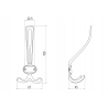 Wieszak meblowy DC WR06 lis nikiel antyczny