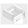 Szuflada BLUM Tandembox Antaro 500 mm średnia H-167 Szara 30kg