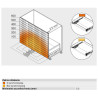 Szuflada BLUM Tandembox Antaro TIP-ON Blumotion 600 mm niska H-84 Szara 30kg