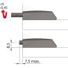 Odbojnik TIP-ON K-Push ITALIANA biały długi 37 mm mocny z gumką + adapter