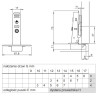 Rysunek techniczny zawiasu Metalla+