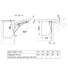 Podnośnik HAFELE Free Flap 3.15 G Szary - komplet