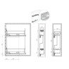 Kosz cargo boczny lewy HAFELE Matrix 150 mm 2P chrom - 549.14.219