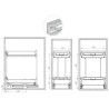 Kosz cargo dolny HAFELE Matrix 400 mm 2P chrom  - 549.14.259