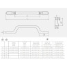 Uchwyt meblowy GTV FLAVIO 96 mm chrom - UZ-FLAVIO-96-01