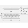 Kratka wentylacyjna 484 x 60 mm biała