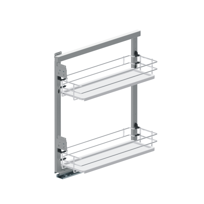 Kosz cargo boczny prawy REJS Maxima EVO 15 cm 2P pełne dno chrom + biały - WE30.0028.08.374