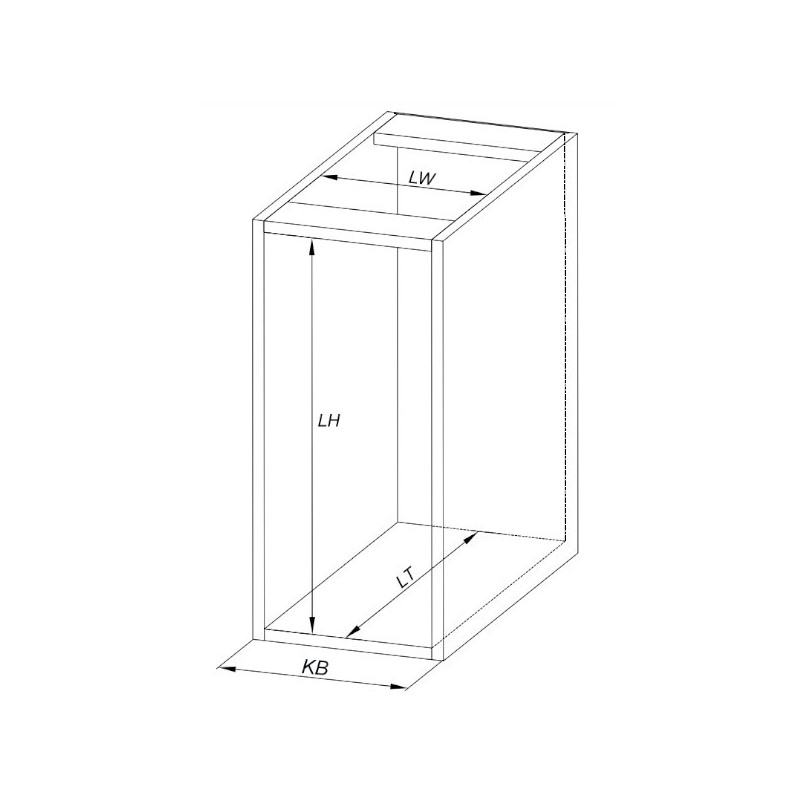 Kosz cargo boczny prawy REJS Maxima EVO 15 cm 2P pełne dno chrom + biały - WE30.0028.08.374