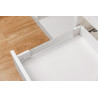 Szuflada GTV AXIS PRO GLASS 450 mm średnia H-116 bok ze szkłem cichy domyk biała