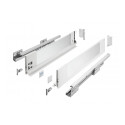 Szuflada GTV AXIS PRO GLASS 550 mm średnia H-116 bok ze szkłem cichy domyk biała