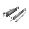 Szuflada GTV AXIS PRO GLASS 450 mm niska H-86 bok ze szkłem cichy domyk antracyt
