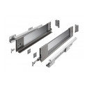 Szuflada GTV AXIS PRO GLASS 450 mm średnia H-116 bok ze szkłem cichy domyk antracyt