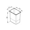 Kosz do segregacji śmieci REJS PRAKTIKO 80 cm szary 58L (2x20L+2x9L)